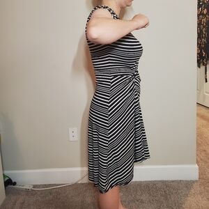 Black and White Striped Dress